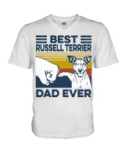 Best Russell Terrier Dad V-Neck T-Shirt tile