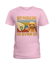 Best Poodle Dad Vintage Ladies T-Shirt tile