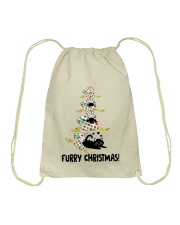 FURRY CHRISTMAS Drawstring Bag tile