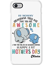 1st Mother's Day Grandma Told Me Elephant Phone Case tile