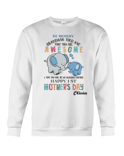 1st Mother's Day Grandma Told Me Elephant Crewneck Sweatshirt tile