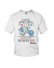 1st Mother's Day Grandma Told Me Elephant Youth T-Shirt tile