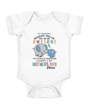 1st Mother's Day Grandma Told Me Elephant Baby Onesie front