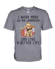 Labrador- Live Better Life V-Neck T-Shirt thumbnail