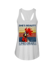 Chicken She's Beautiful Ladies Flowy Tank tile