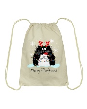 CAT MERRY FLUFFYMAS BIG AND LITTLE CUTE CATS Drawstring Bag tile