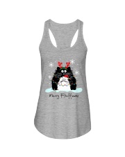 CAT MERRY FLUFFYMAS BIG AND LITTLE CUTE CATS Ladies Flowy Tank tile