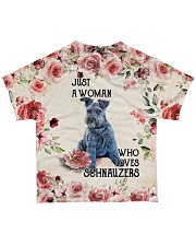 Schnauzers 3D Just A Woman All-over T-Shirt back
