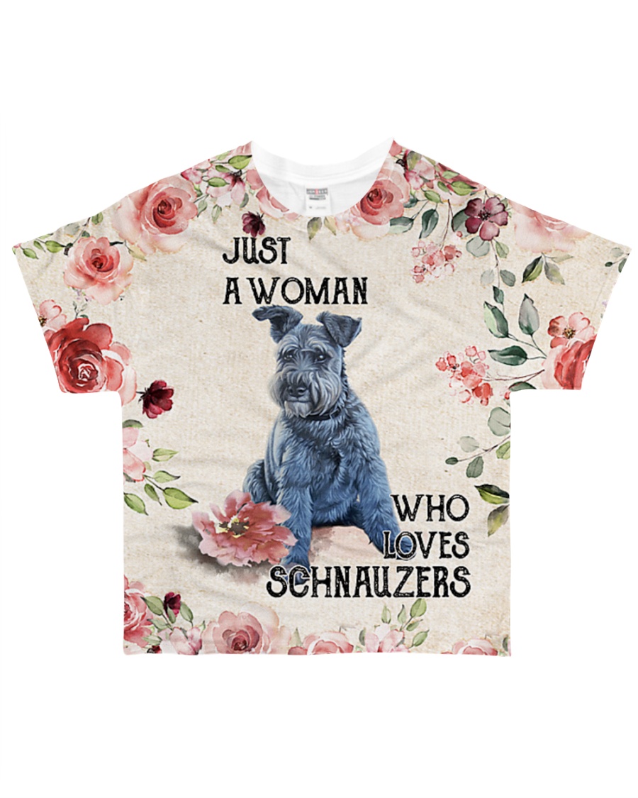 Schnauzers 3D Just A Woman All-over T-Shirt