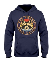 Raccoon Eat Trash Hail Satan Hooded Sweatshirt thumbnail