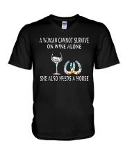 She Also Need A Horse V-Neck T-Shirt thumbnail