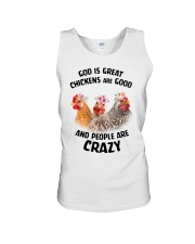 Chicken God Is Great Chickens Are Good Unisex Tank tile