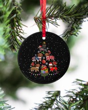 Dachshund Christmas Tree Circle ornament - single (porcelain) aos-circle-ornament-single-porcelain-lifestyles-07