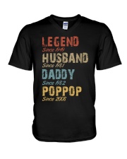 Father Legend Husband Daddy PopPop V-Neck T-Shirt tile