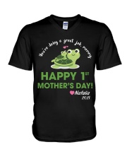 1st Mother's Day You're Doing A Great Job Turte V-Neck T-Shirt tile