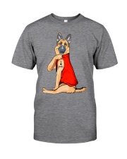 German Shepherd Red I Love Dad Classic T-Shirt front