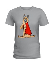 German Shepherd Red I Love Dad Ladies T-Shirt thumbnail