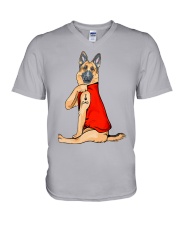 German Shepherd Red I Love Dad V-Neck T-Shirt thumbnail