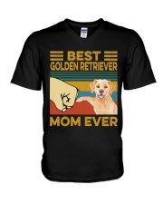 Best Golden Retriever Mom Vintage V-Neck T-Shirt tile