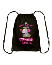 Elephant Ladies Are Born In April Drawstring Bag thumbnail