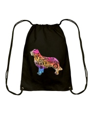 Life is better with Golden Retriever around Drawstring Bag thumbnail