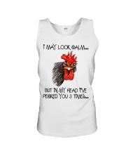 I May Look Calm Unisex Tank tile