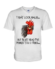 I May Look Calm V-Neck T-Shirt tile