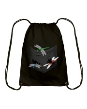 Dragonfly In Pocket Drawstring Bag thumbnail