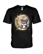 Wolf anh the moon V-Neck T-Shirt thumbnail