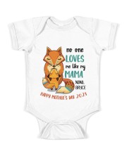 1st Mother's Day No One Loves Me Like My Mama Fox Baby Onesie front