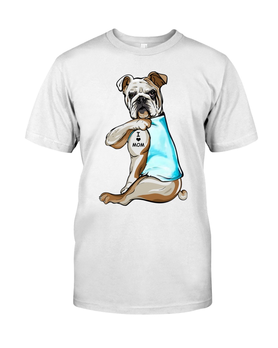 Bulldog I Love Mom Classic T-Shirt