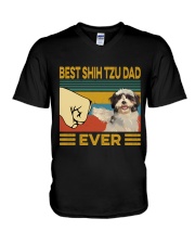 Best Shih Tzu Dad Vintage V-Neck T-Shirt tile