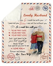 To My Husband Test Sherpa Fleece Blanket - 50" x 60" front