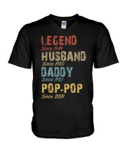 Father Legend Husband Daddy Pop - Pop V-Neck T-Shirt tile