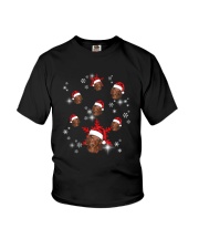 Dachshund head christmas Youth T-Shirt thumbnail