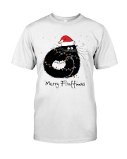 Merry Fluffmas Fluffy Cute Cat Classic T-Shirt front