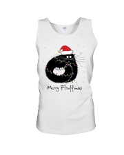Merry Fluffmas Fluffy Cute Cat Unisex Tank tile