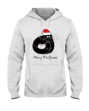 Merry Fluffmas Fluffy Cute Cat Hooded Sweatshirt tile