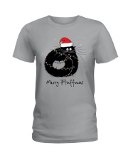 Merry Fluffmas Fluffy Cute Cat Ladies T-Shirt tile
