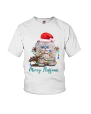 CAT MERRY FLUFFYMAS LOVELY SURPRISE CAT Youth T-Shirt tile