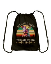 Pitbull In A World Drawstring Bag thumbnail