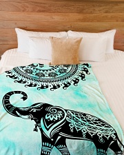 Elephant Nature Large Fleece Blanket - 60" x 80" aos-coral-fleece-blanket-60x80-lifestyle-front-02