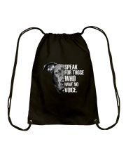 Pitbull Speak For Those Who have No Voice Drawstring Bag thumbnail