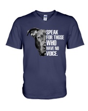 Pitbull Speak For Those Who have No Voice V-Neck T-Shirt thumbnail