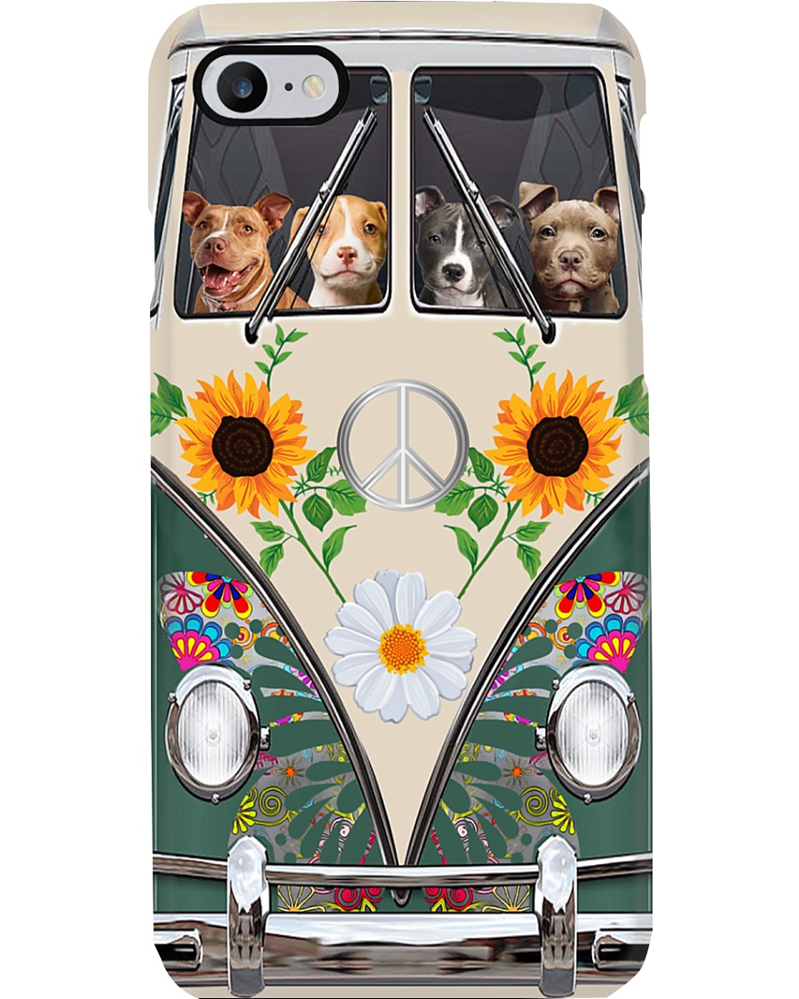 Pit Bull Hippie Bus Phonecase Phone Case