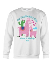 Mother Our First Mother's Day 2021 Llama Crewneck Sweatshirt tile