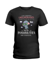 Currently Unsupervised Elephants Ladies T-Shirt thumbnail