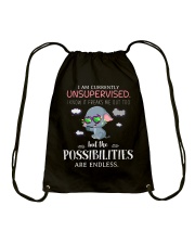 Currently Unsupervised Elephants Drawstring Bag thumbnail