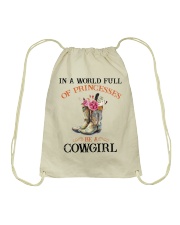 In A World Full Of Princesses Be A Cowgirl Drawstring Bag tile