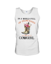 In A World Full Of Princesses Be A Cowgirl Unisex Tank tile